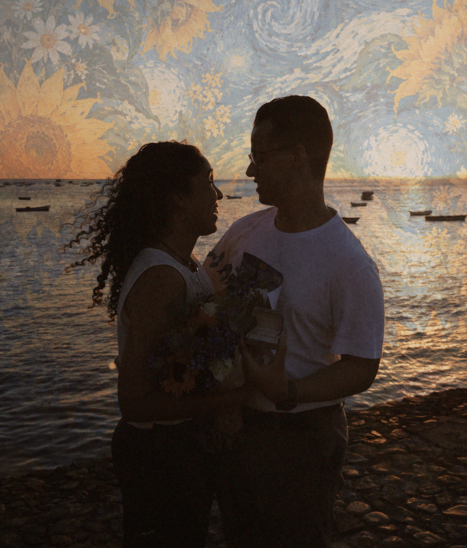 Albert e Ana Rute juntos à beira-mar